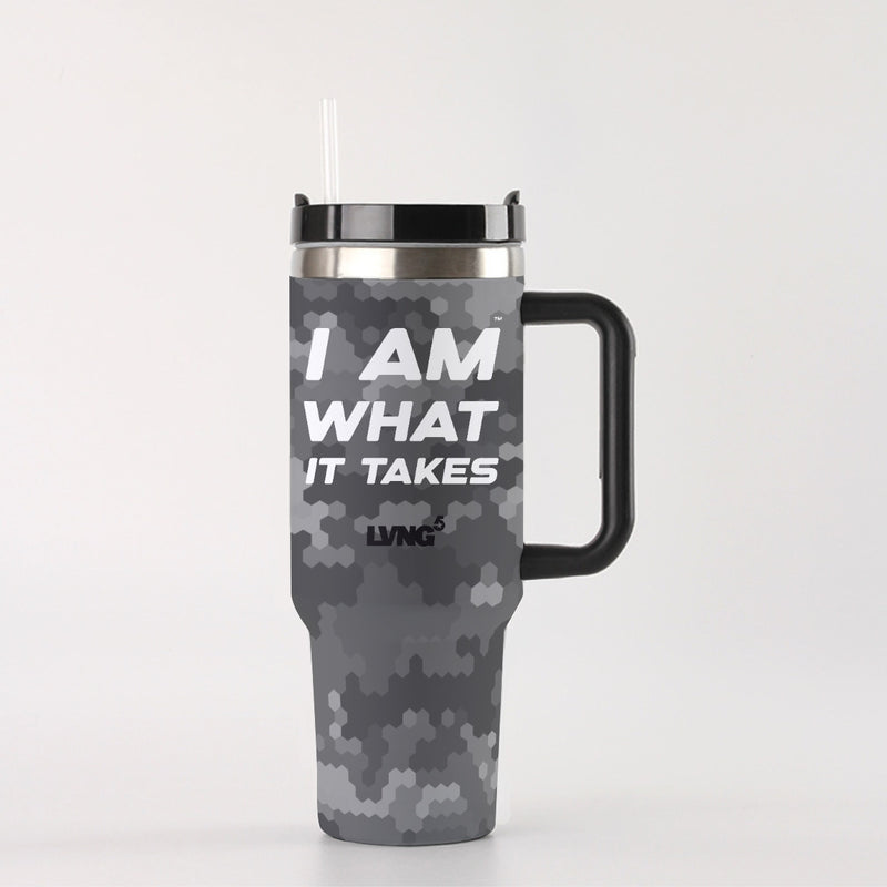 IAM WHAT IT TAKES 40 oz Tumbler With Handle