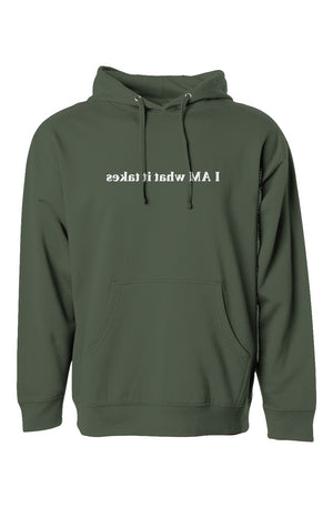 I AM WHAT IT TAKES reverse embroidered pullover hoody