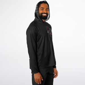 Men's Long Sleeve Hooded Performance Shirt - AOP