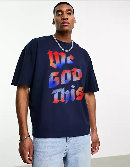 WE GOD THIS Oversized Heavyweight T Shirt