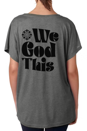 WE GOD THIS Women’s Triblend Short Sleeve Dolman