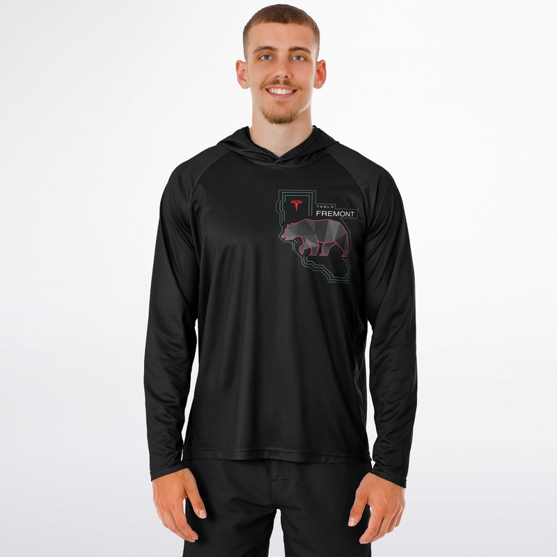 Men's Long Sleeve Hooded Performance Shirt - AOP