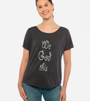 WE GOD THIS Women’s Triblend Short Sleeve Dolman